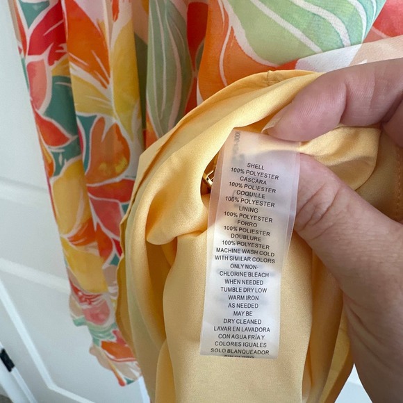 Vince Camuto NWT Size 12 Sleeveless Chiffon Vibrant Multicolor Midi Dress - Picture 4 of 8